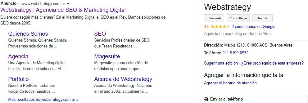 Campaña Adwords