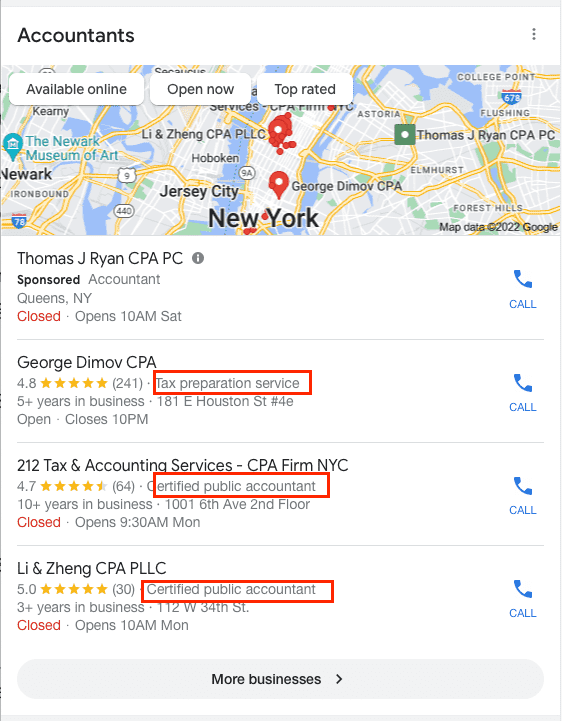 Optimize your GMB business category